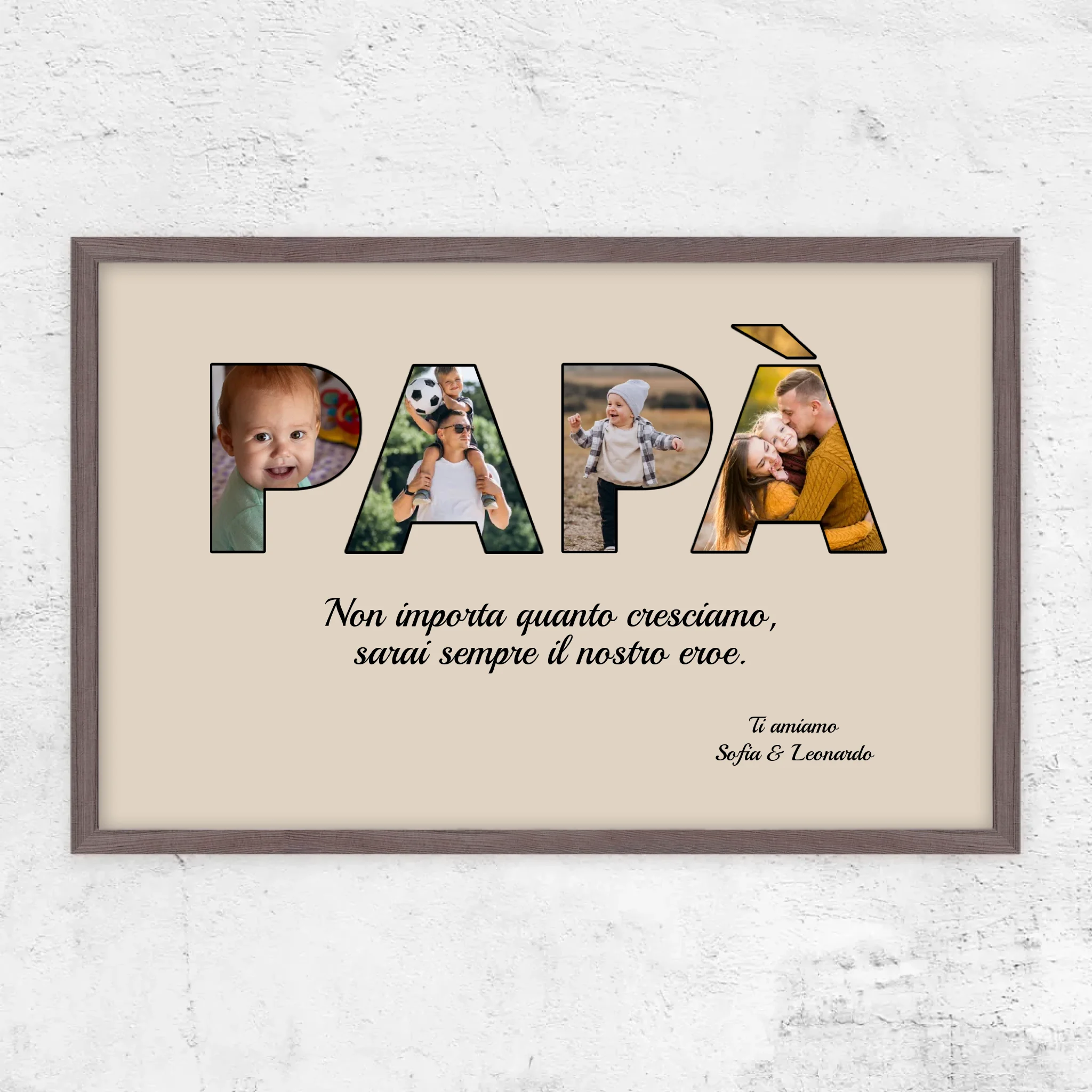 Poster personalizzato “Papà rimane il mio eroe"