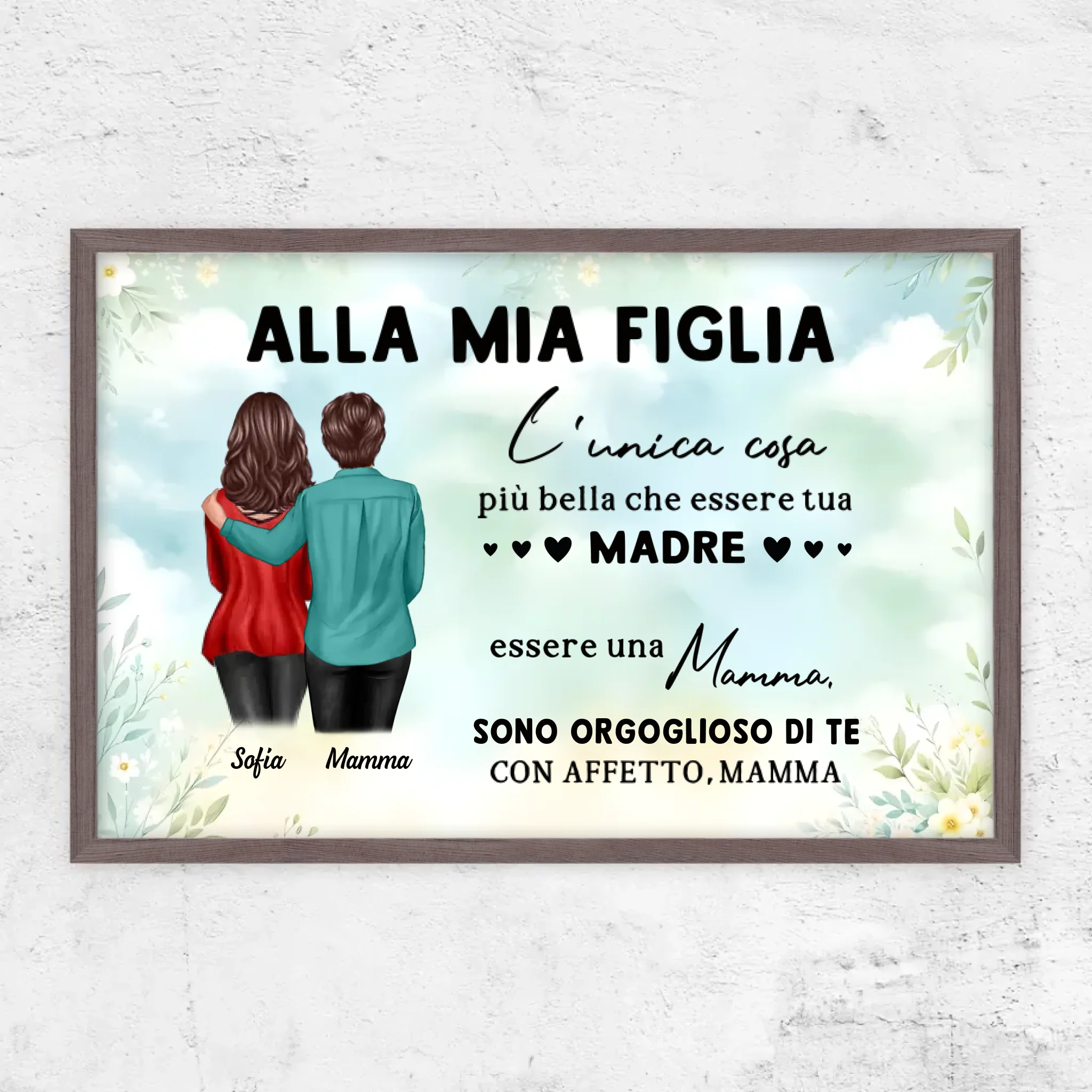 Poster personalizzato "Da mamma a figlia - Regalo per la festa della mamma"