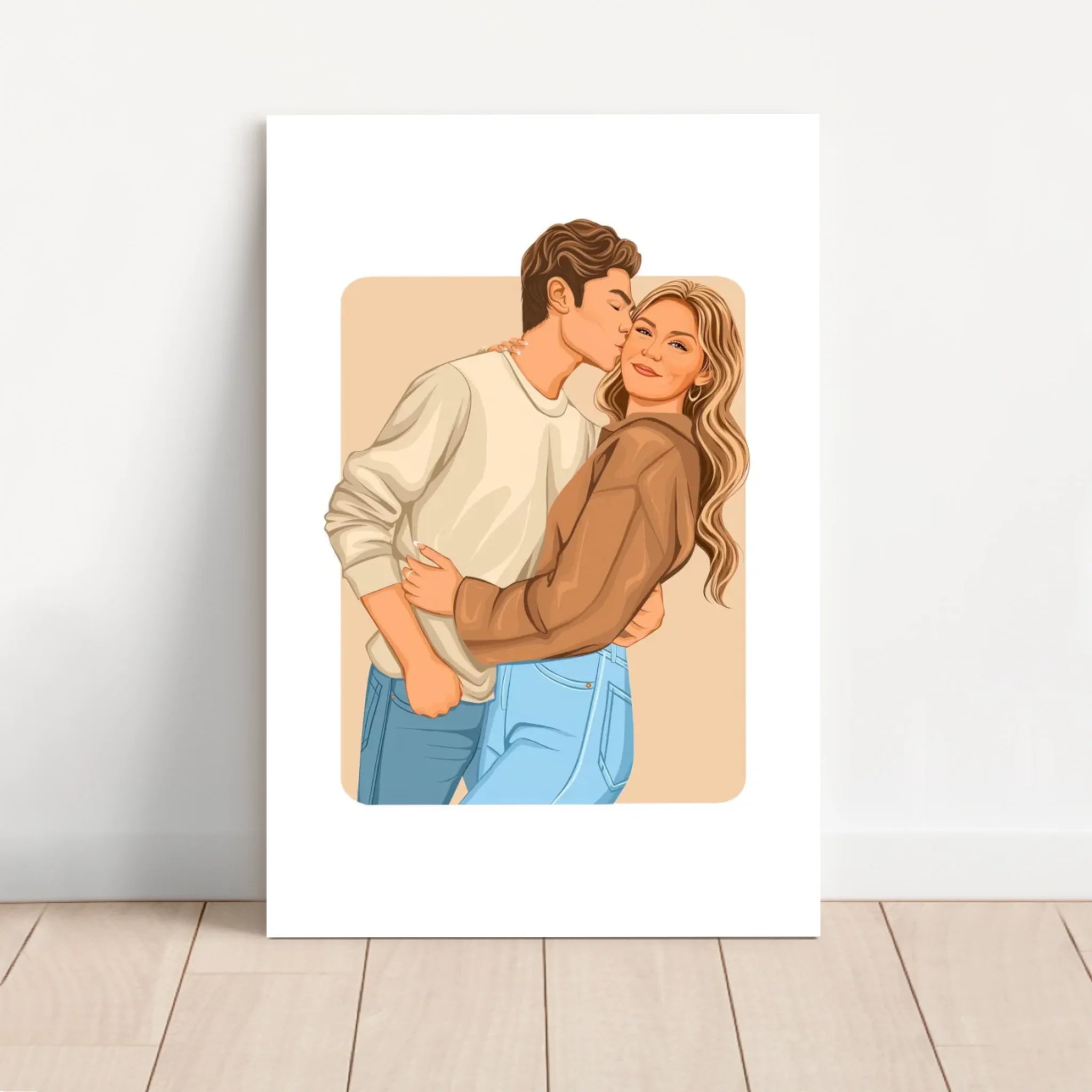 Tela personalizzata – Illustrazione romantica moderna