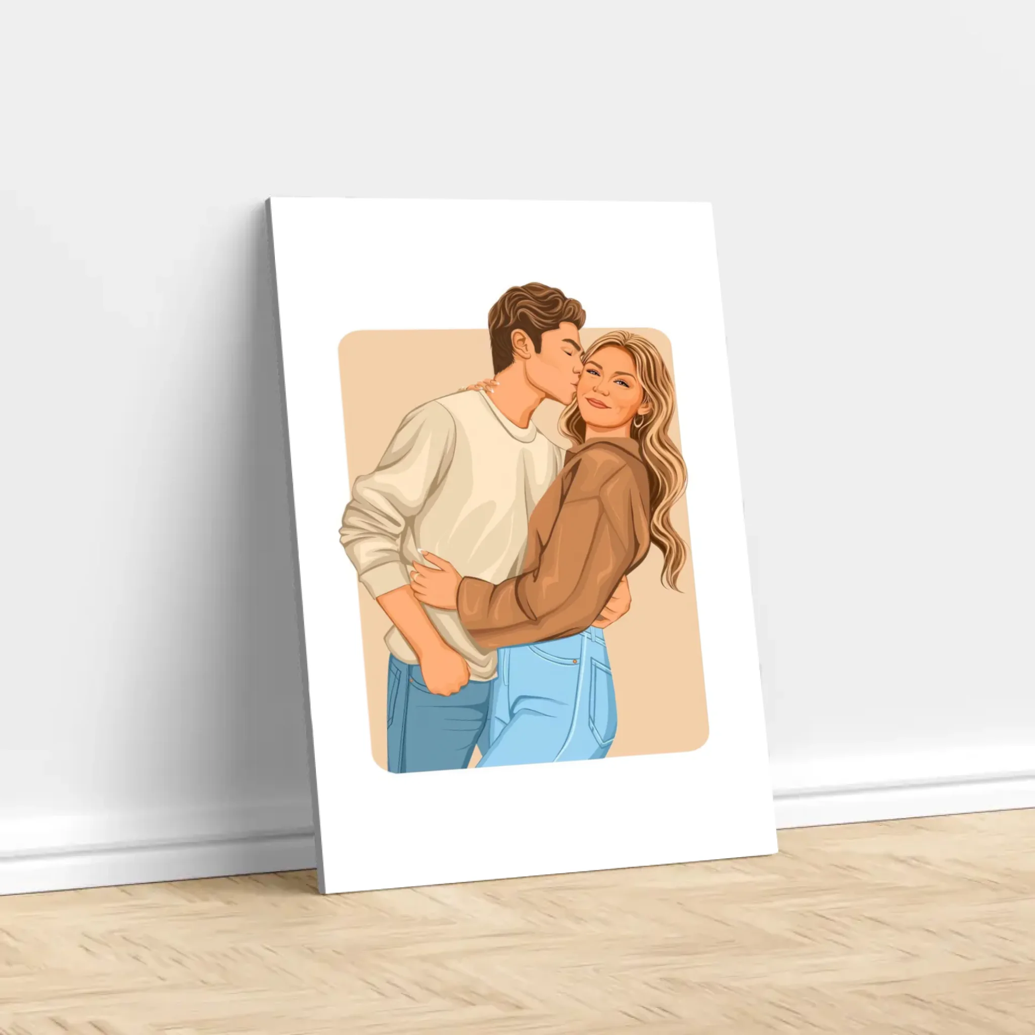 Tela personalizzata – Illustrazione romantica moderna