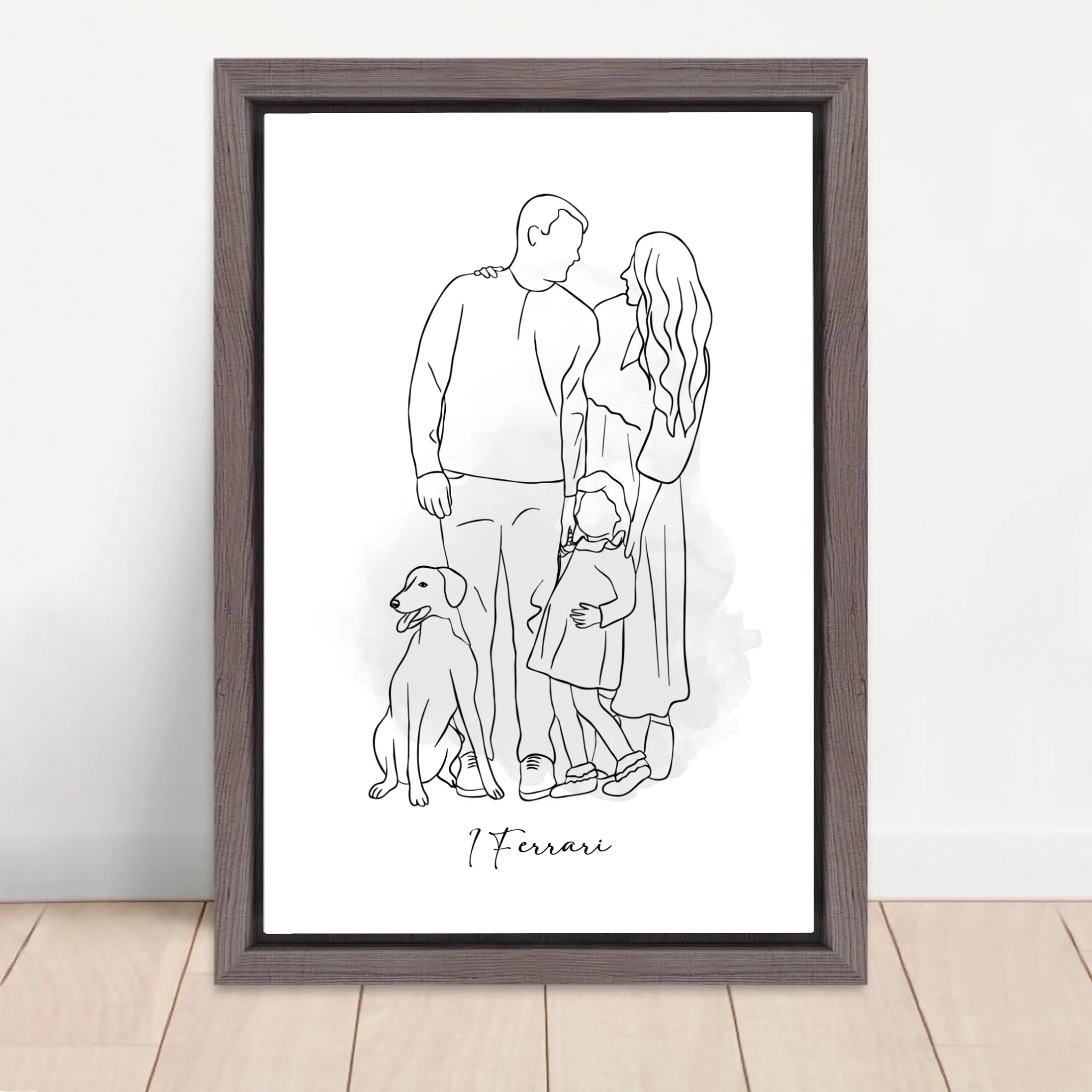 Vertical Framed  Canvas-Oak 2026