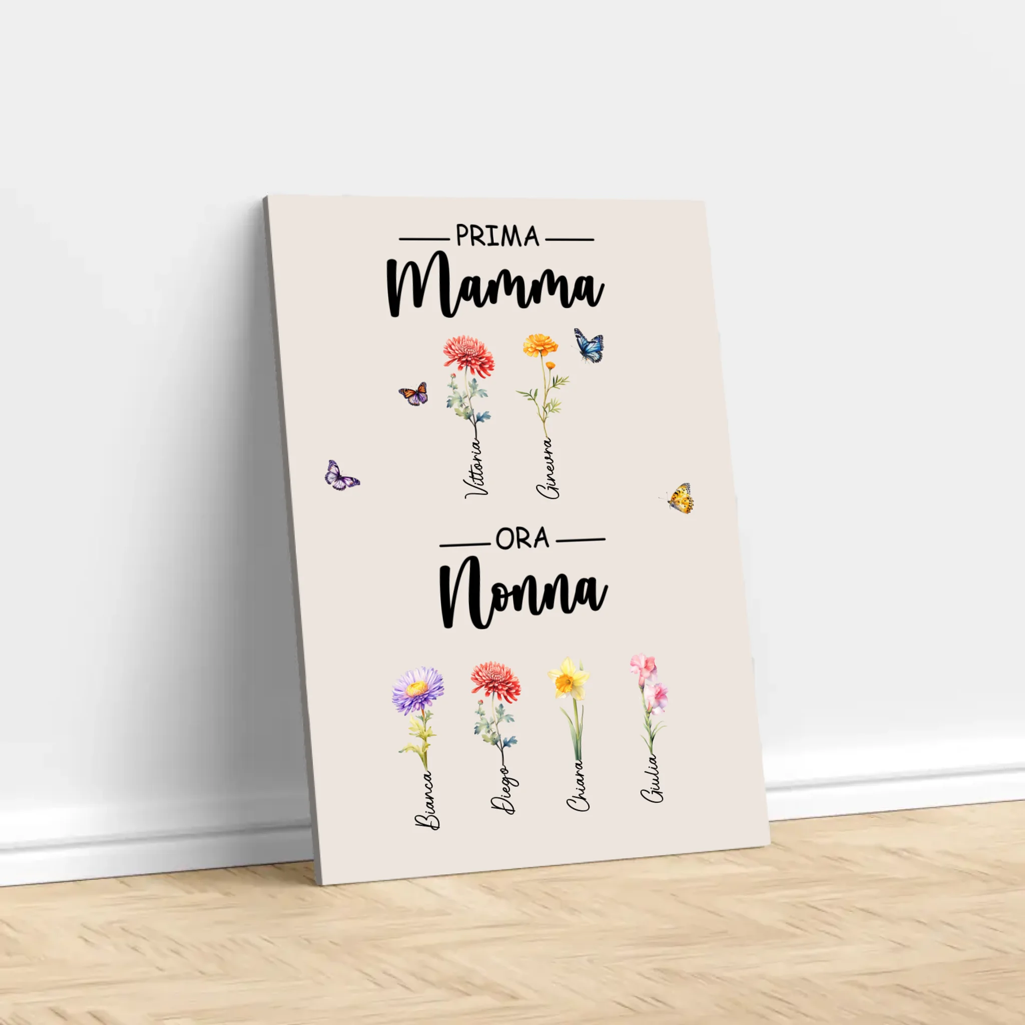 Tela personalizzata "Prima mamma, ora nonna"