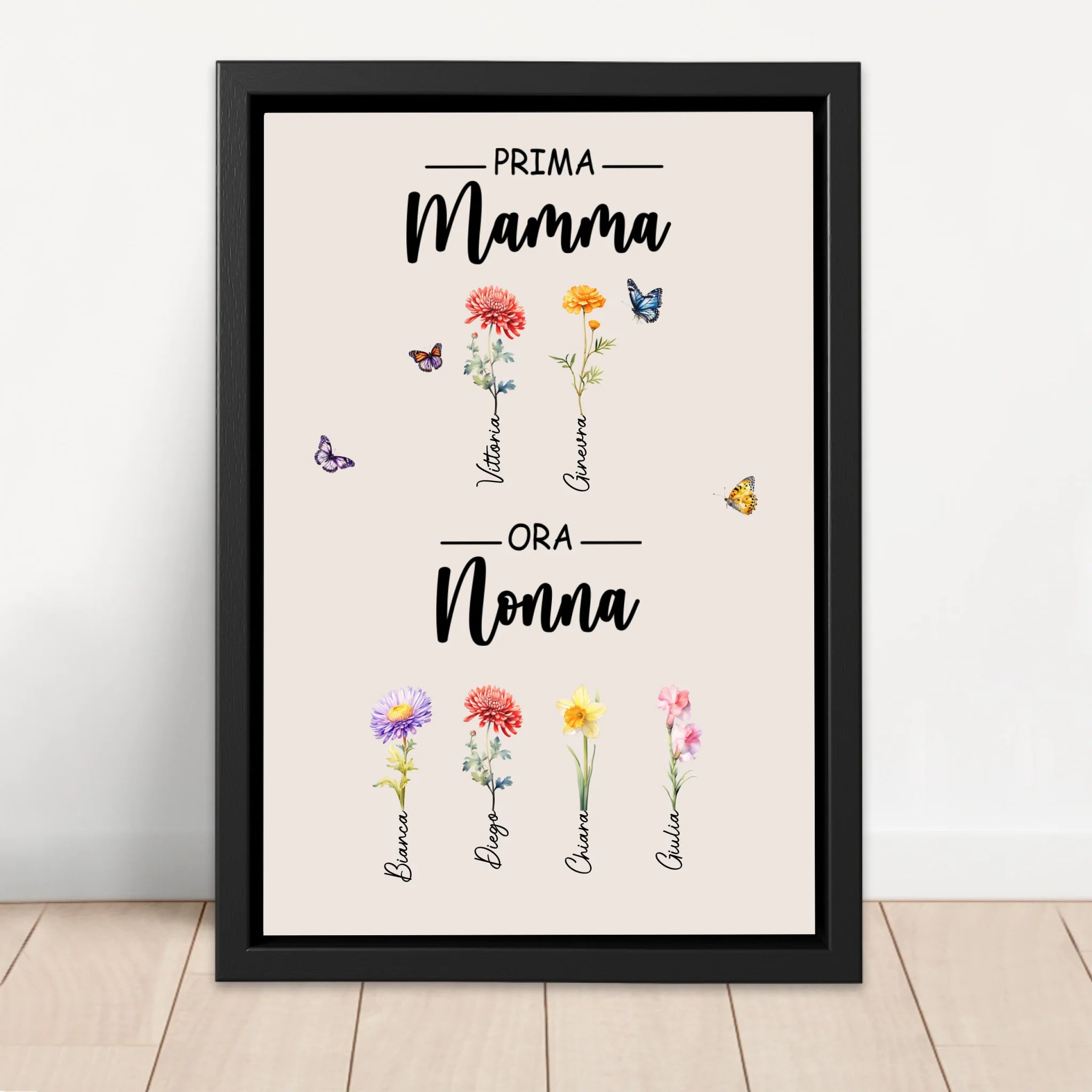 Tela personalizzata "Prima mamma, ora nonna"