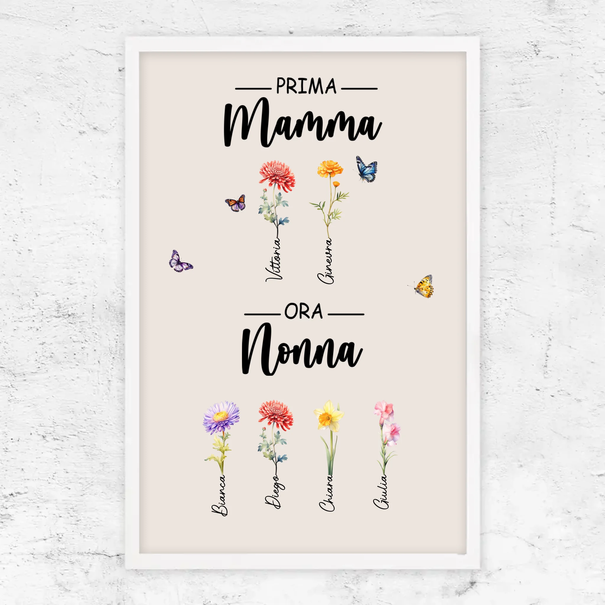 Poster personalizzato "Prima mamma, ora nonna"