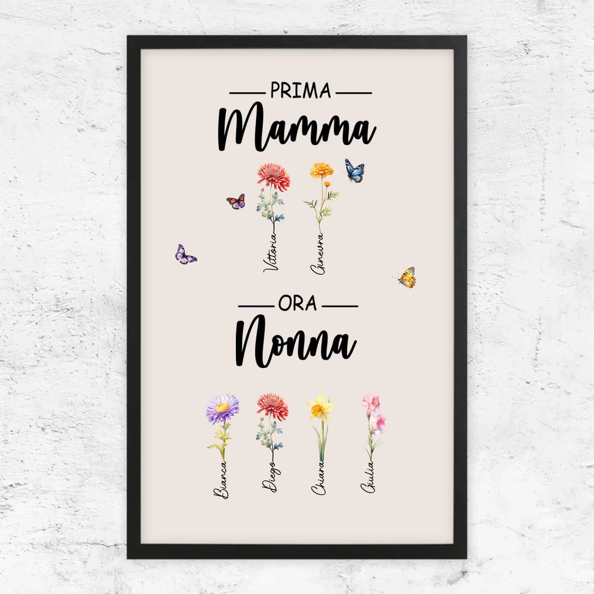 Poster personalizzato "Prima mamma, ora nonna"