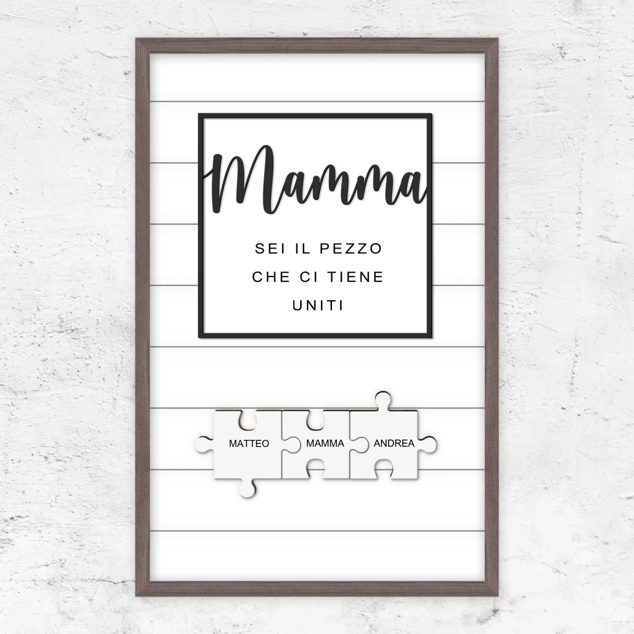 Poster personalizzato – Puzzle mamma – ci tieni uniti