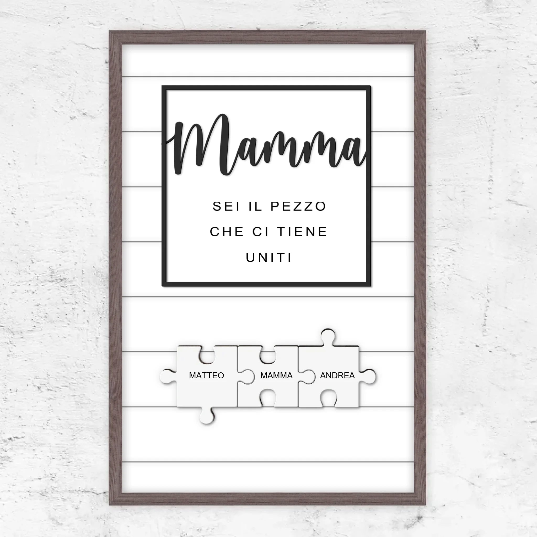 Poster personalizzato – Puzzle mamma – ci tieni uniti