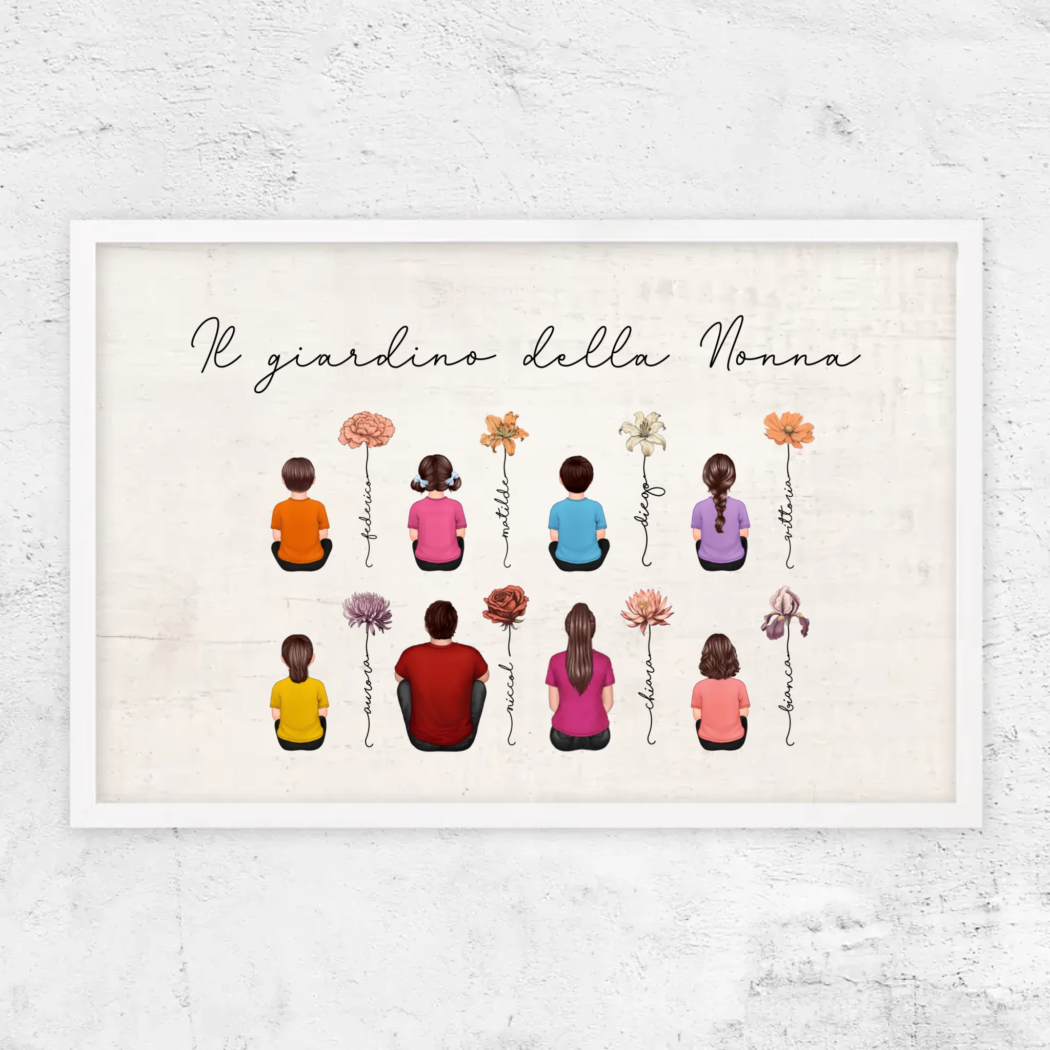 Poster personalizzato – Giardino di fiori del mese di nascita vintage