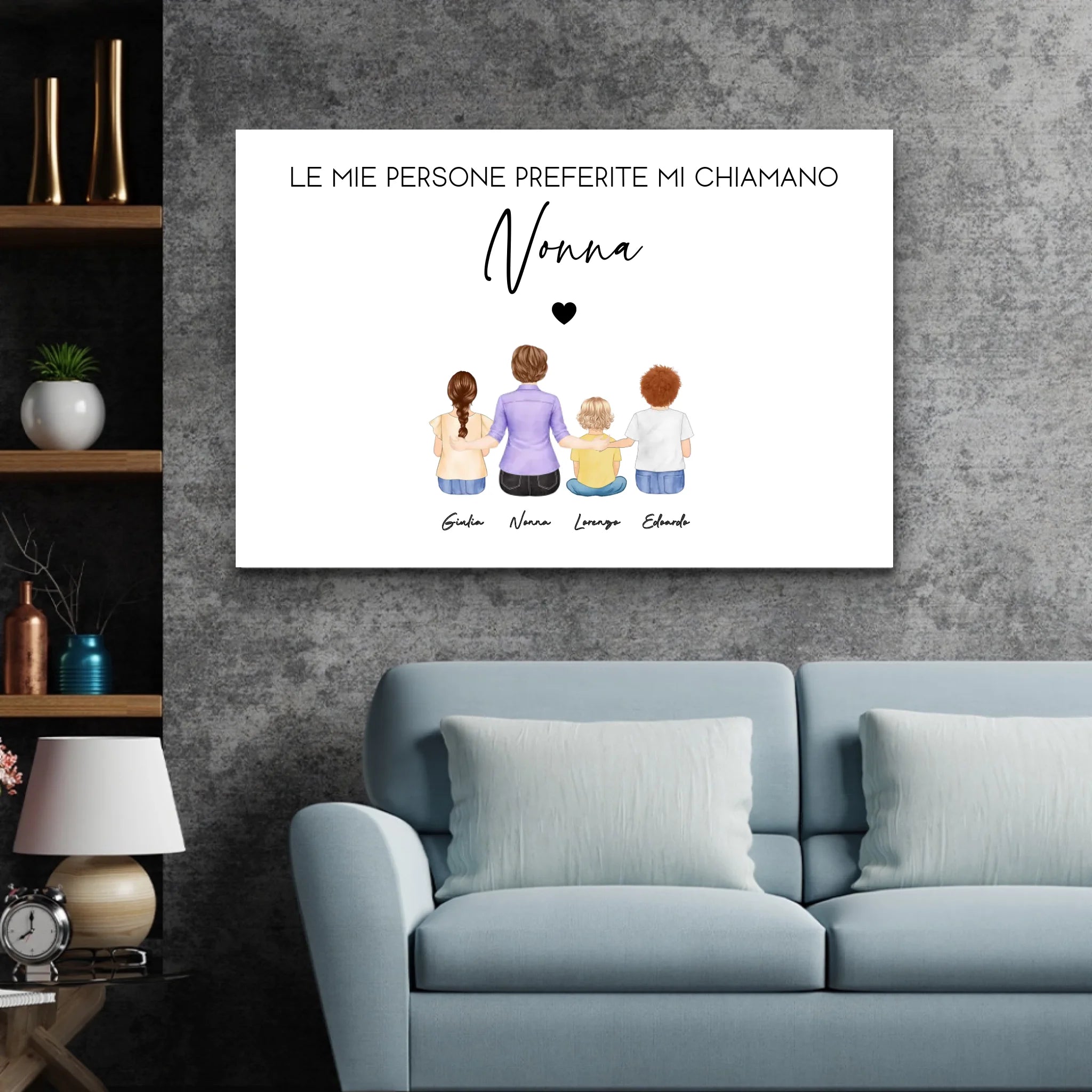 Tela personalizzata – Le mie persone preferite mi chiamano Nonna