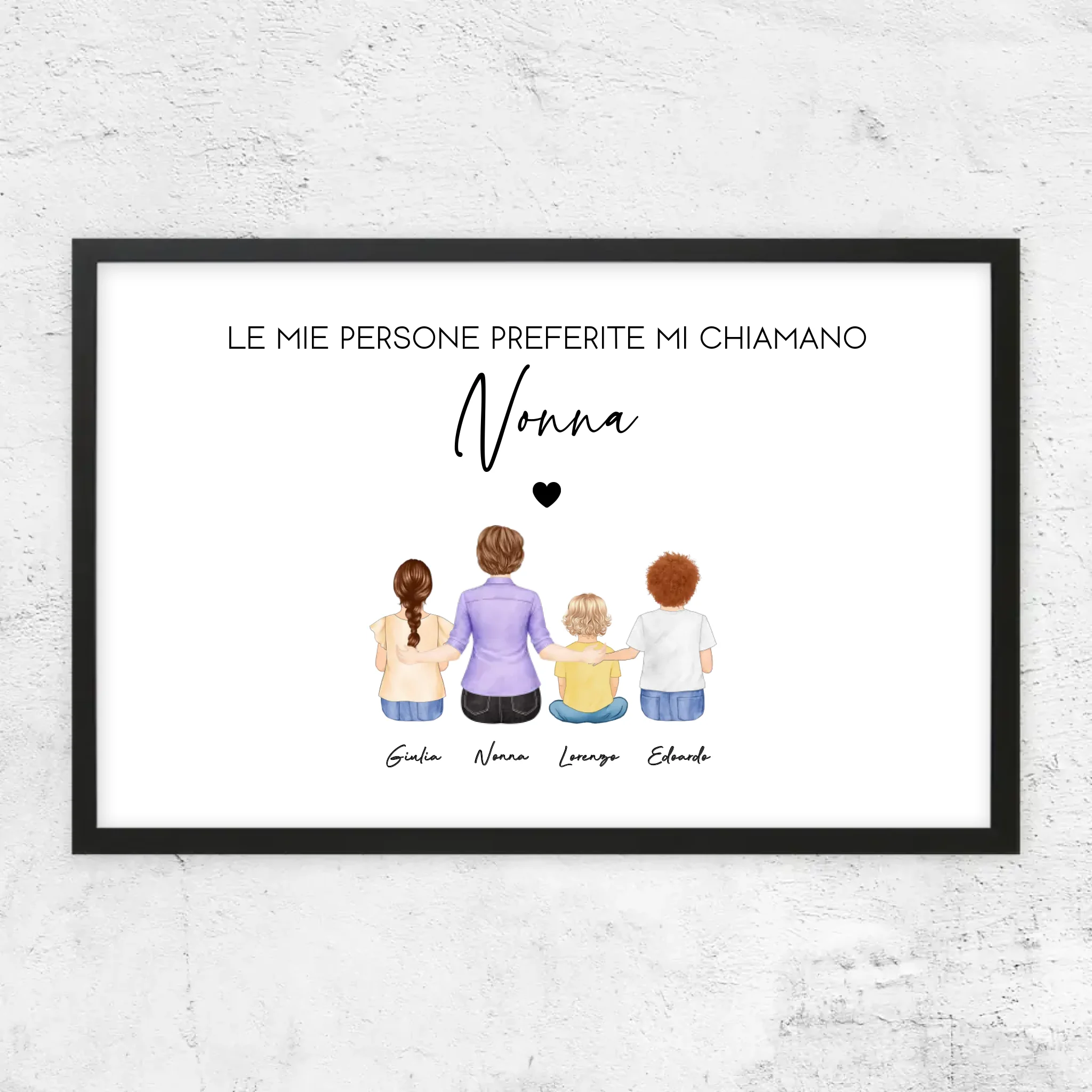 Poster personalizzato – Le mie persone preferite mi chiamano Nonna