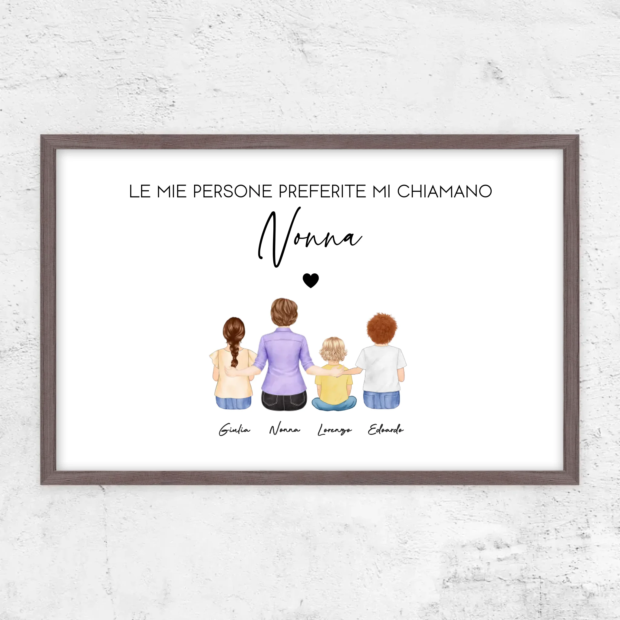 Poster personalizzato – Le mie persone preferite mi chiamano Nonna