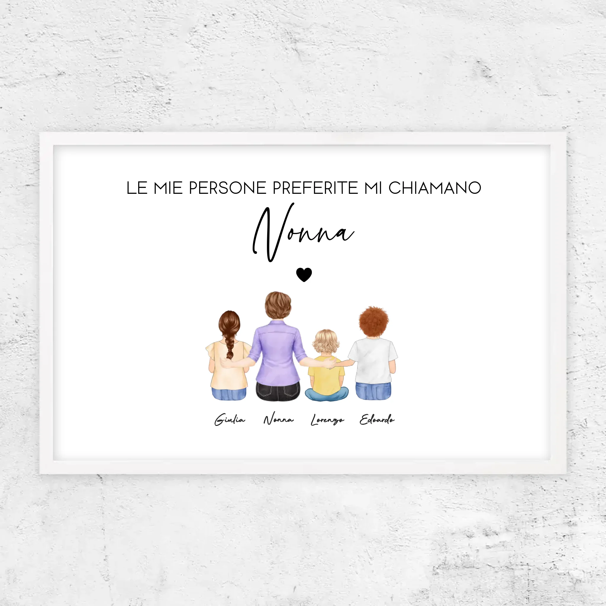 Poster personalizzato – Le mie persone preferite mi chiamano Nonna