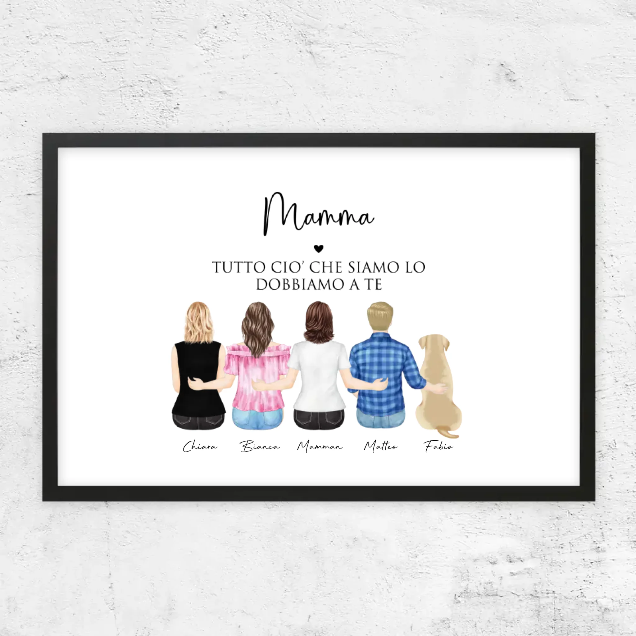 Poster personalizzato – Mamma e i suoi bambini