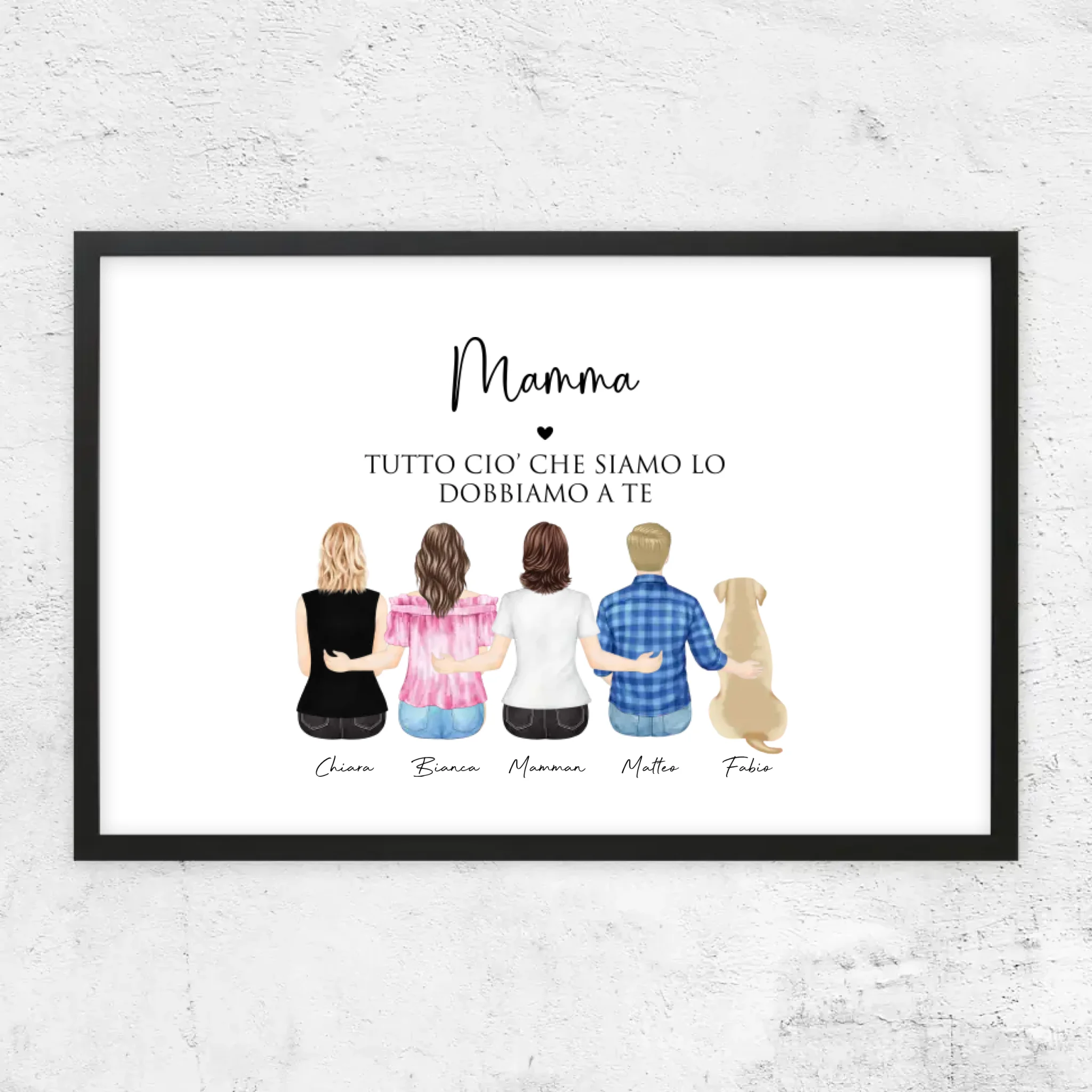 Poster personalizzato – Mamma e i suoi bambini