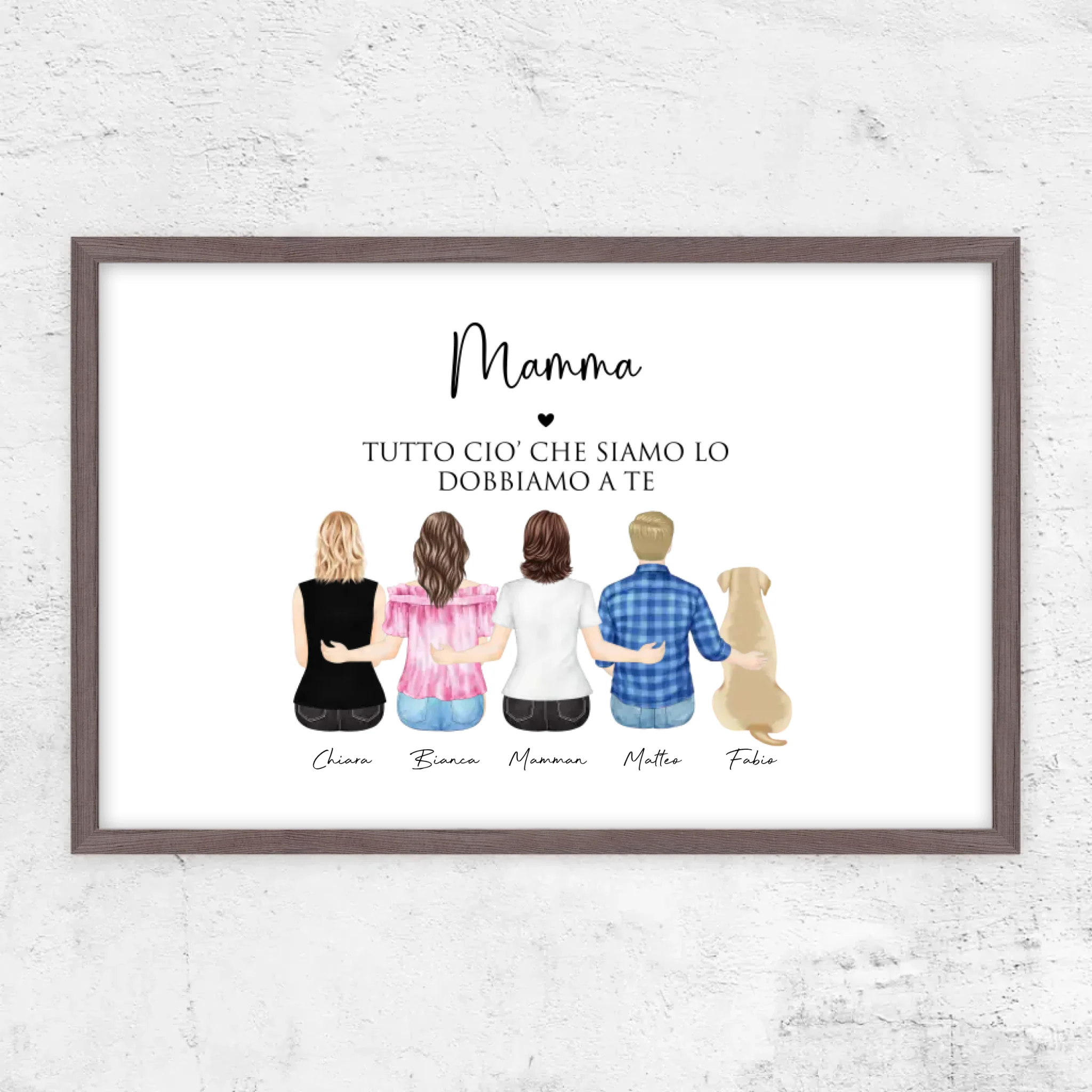 Poster personalizzato – Mamma e i suoi bambini