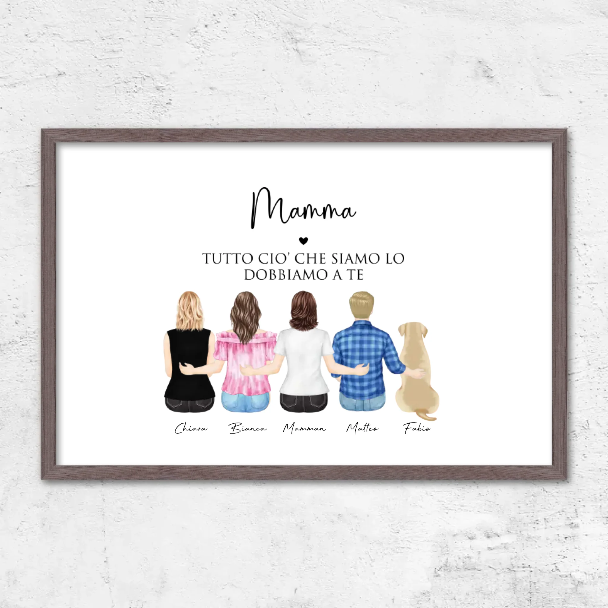 Poster personalizzato – Mamma e i suoi bambini