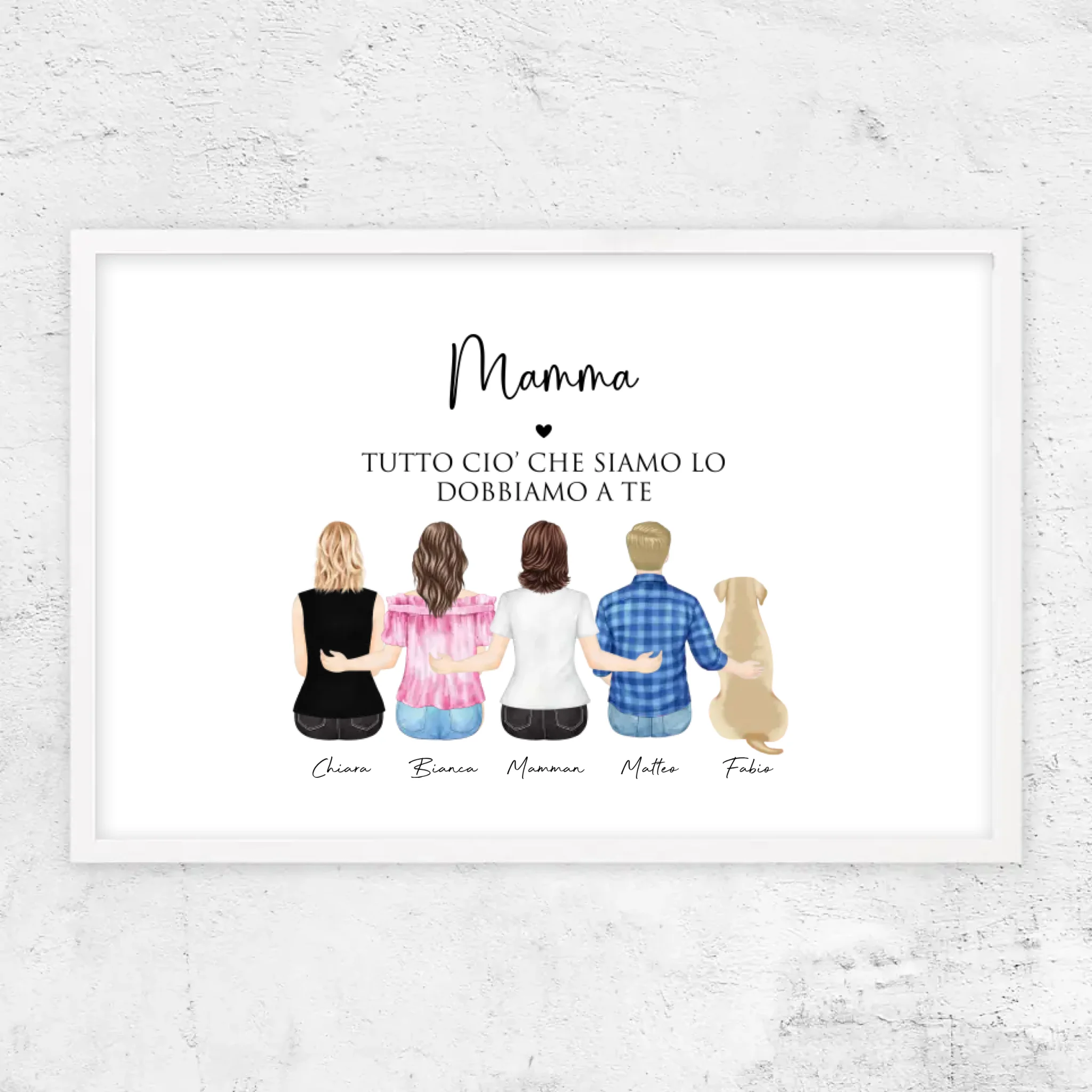 Poster personalizzato – Mamma e i suoi bambini
